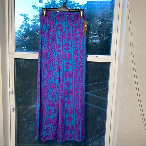 Jon & Anna Large Blueberry Palazzo Geometric Urban Cinched Ankle Pants - Picture 13 of 13